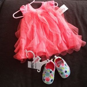 Cute baby dress and shoes